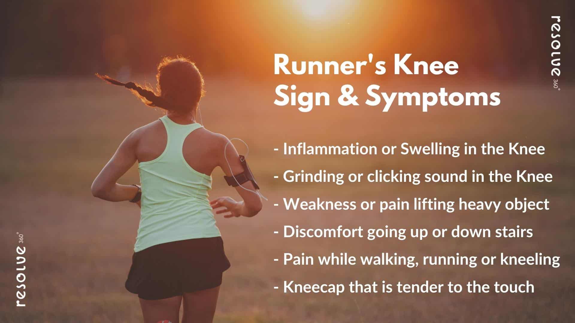 RUNNER’S KNEE sign and symptoms