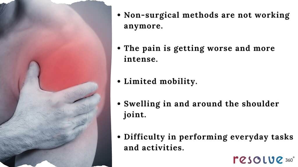 Signs for Shoulder Replacement Surgery
